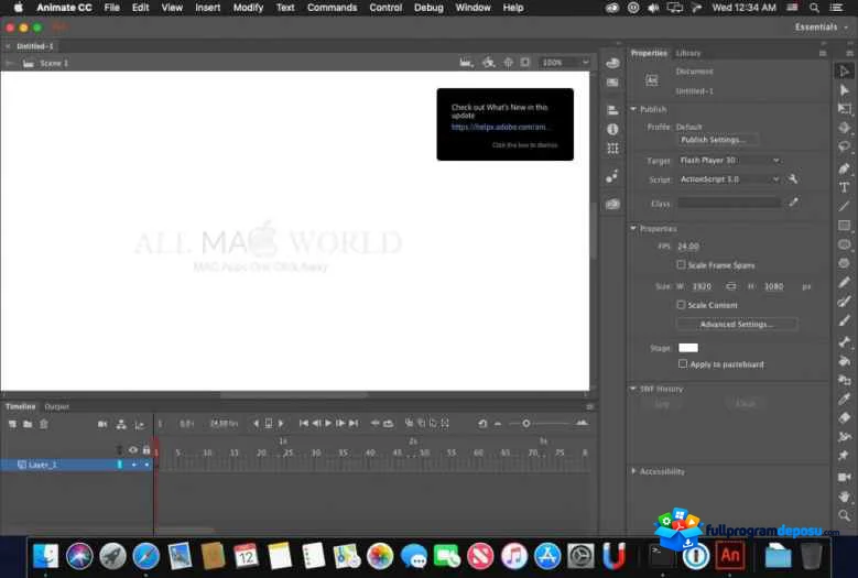 Adobe Animate 2021 v21.0 Full Türkçe İndir ekran görüntüsü