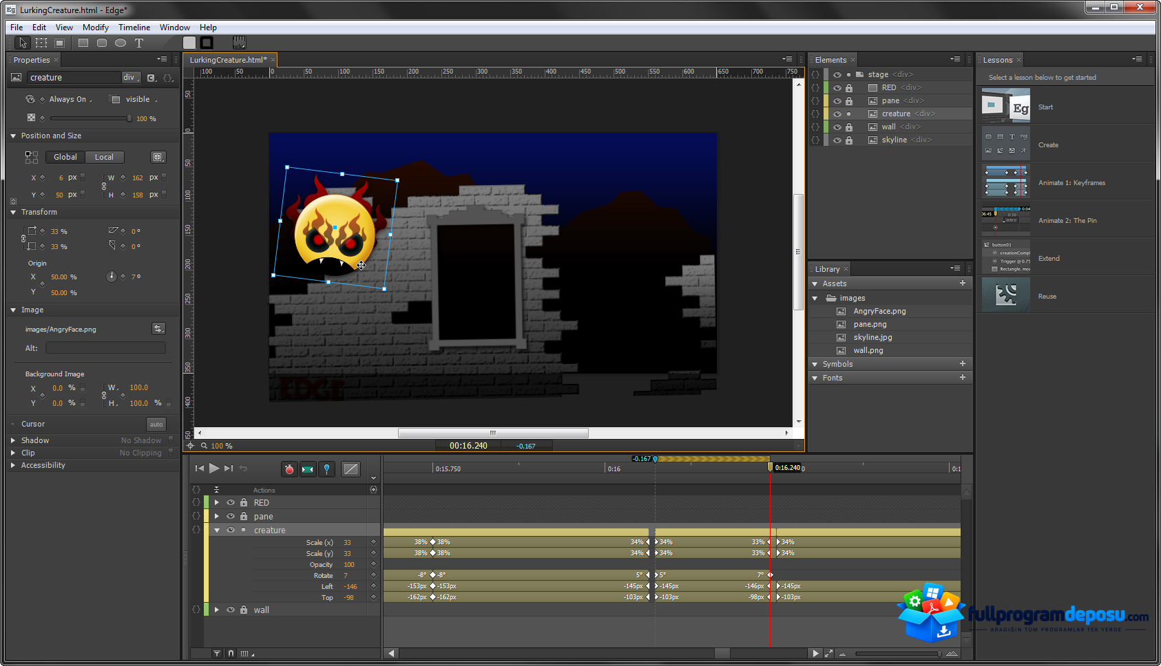 Adobe Edge Animate CC 2015 Full İndir ekran görüntüsü