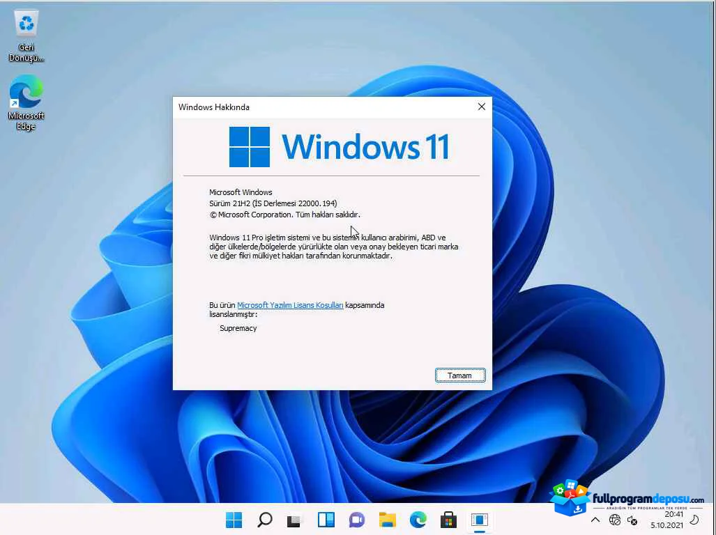 Windows 11 "Tüm Sürümler DVD ESD" İndir ekran görüntüsü